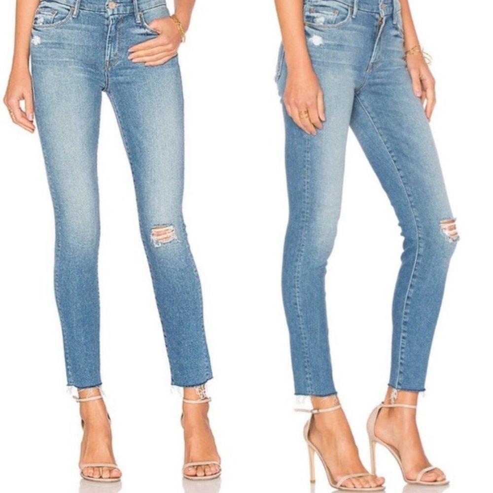 MOTHER The Looker Ankle Fray Love Gun Size 28